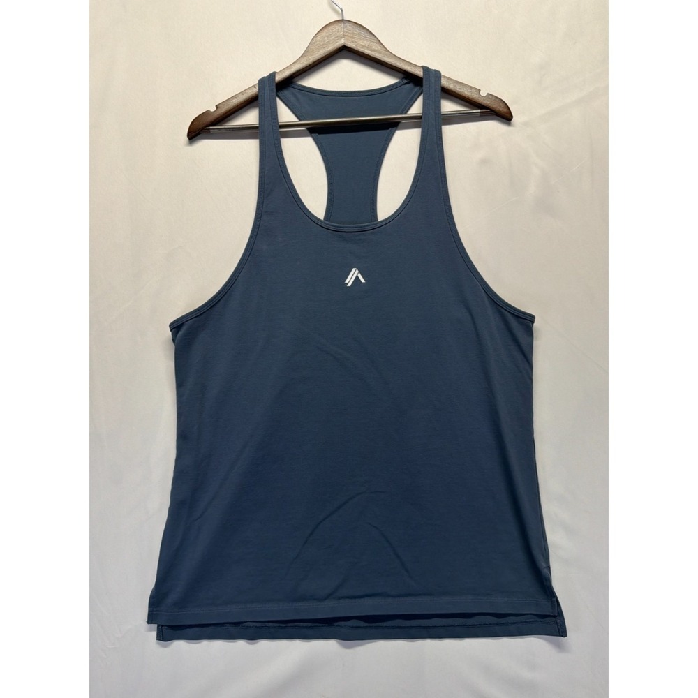 Alphalete Athletic Tank Top Mens Medium Slate Blue Racerback Workout Training